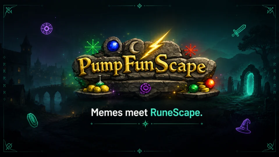 PumpFunScape - Play-to-Earn (Web3 Solana Crypto Based) banner